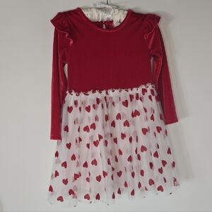 btween Red and White Heart Dress